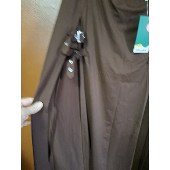 NWT Halara Women's Play My Way Maxi Buckle Skirt Large High Waisted High Slits - Picture 4 of 8